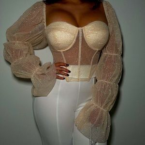 White Sparkly Boostie-yay Top